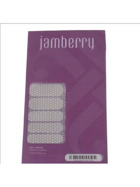 Jamberry Gray White Polka Dot Nail Wraps
